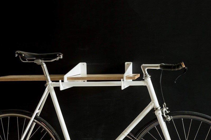 INDIAN DECOR 60175 Wall Mounted Bike Rack Shelf/Bicycle Storage/Bicycle Stand/Bicycle - White - Image 2