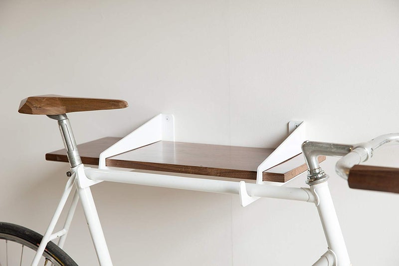 INDIAN DECOR 60175 Wall Mounted Bike Rack Shelf/Bicycle Storage/Bicycle Stand/Bicycle - White - Image 1
