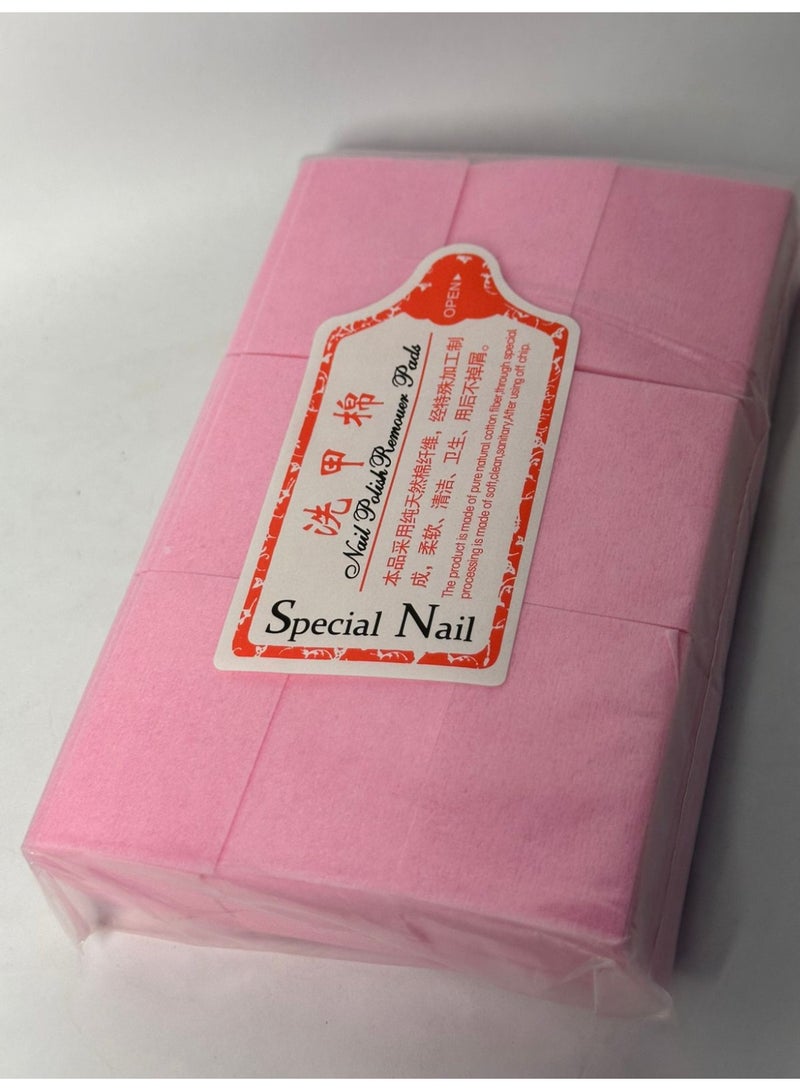 وسادات قطنية لإزالة طلاء الأظافر، مناديل قطنية لإزالة طلاء الأظافر، مناديل قطنية لتنظيف المكياج، 1000 قطعة مناديل قطنية صلبة للاستخدام مرة واحدة، مناديل لإزالة طلاء الأظافر، قطن لتنظيف المكياج، 1000 قطعة - Image 2