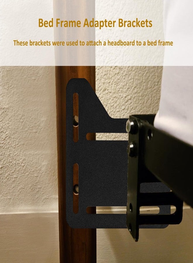 VANROUG 2 Pcs Bed Frame Brackets for Headboard, Bed Frame Adapter Connector, Bed Modification Plate, Bed Frame Conversion Kit, Headboard Attachment Bracket kit for Queen, King and Full Size Beds - Image 3