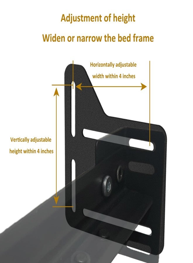 VANROUG 2 Pcs Bed Frame Brackets for Headboard, Bed Frame Adapter Connector, Bed Modification Plate, Bed Frame Conversion Kit, Headboard Attachment Bracket kit for Queen, King and Full Size Beds - Image 5