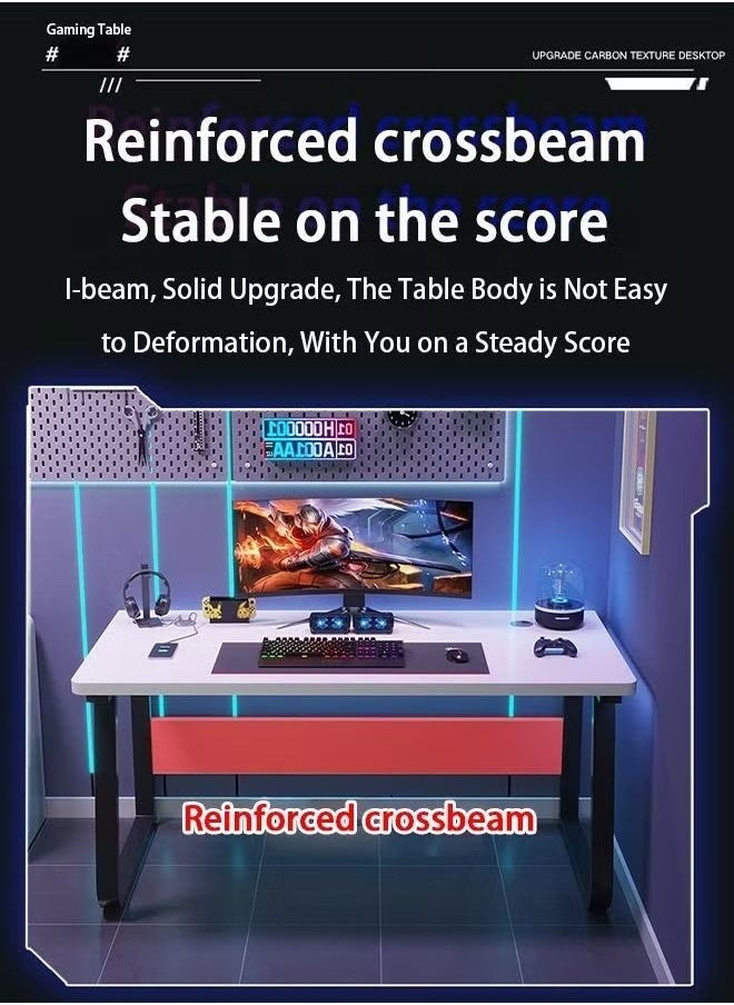 Arabest Gaming Desk, Computer Table with USB Charging Ports, Computer Desk for Home Office Gaming(120*75*60) - Image 4