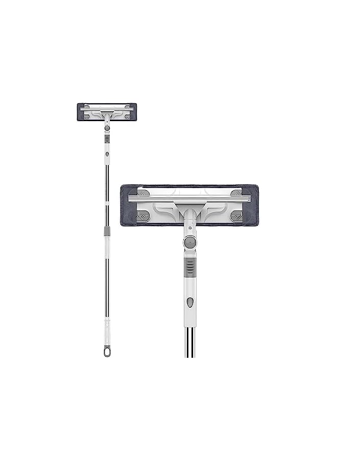 IAF طقم تنظيف النوافذ، ممسحة نوافذ 2 في 1 مع فرشاة ميكروفايبر، أدوات غسل زجاج النوافذ الداخلية والخارجية مع مقبض قابل للتمديد طويل، 3 قطع من قماش الميكروفايبر - Image 3