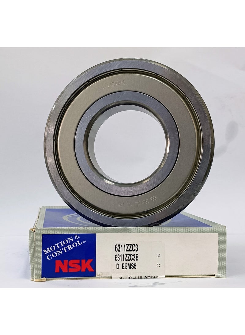 NSK رمان بلي أصلي NSK 6311ZZC3 - محمي بغطاء معدني - 55×120×29 مم - Image 3
