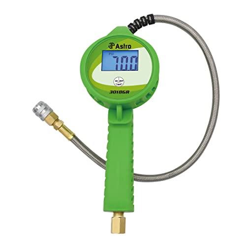 Astro Tools 3018GR Digital Tire Inflator w/Stainless Steel Hose & Push-Lock Coupler Chuck - Green, Large - Image 3