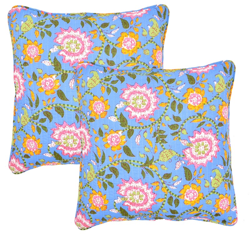 RRC Super Soft Cotton Quilted Reversible Cushion Covers 16X16(Inches),Pack of 5, Front is Quilted with Soft Cotton Hidden Zipper Closure - Image 3