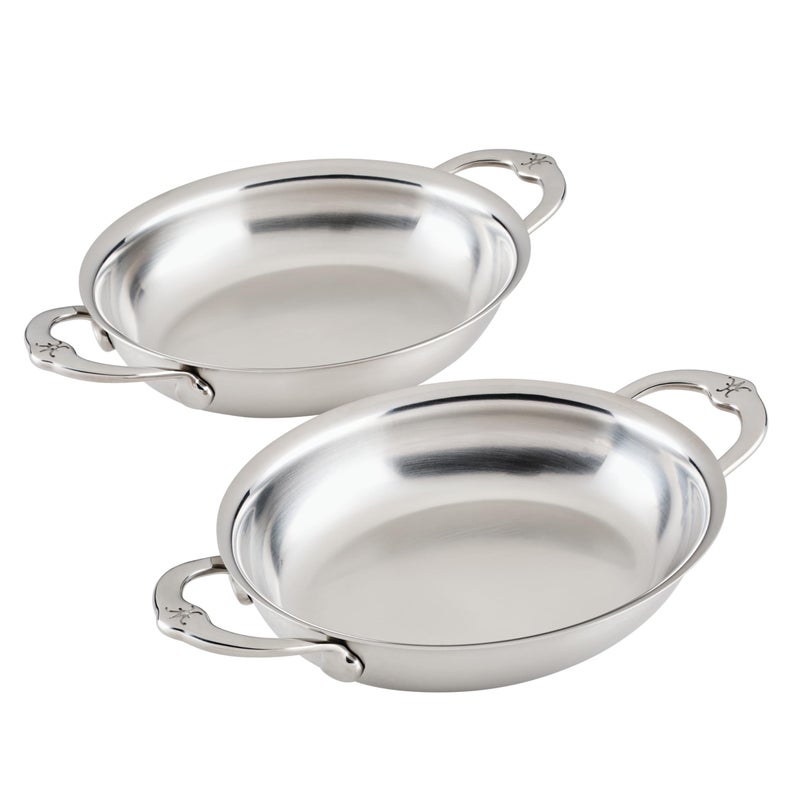 Hestan Provisions Oval Roasting Pan and Au Gratin Baking Dish Clad Stainless Steel Oven Safe 600F Kitchen to Table Presentation Dishwasher Safe - Image 2