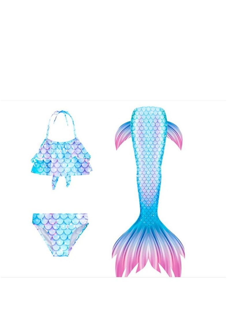 Y&D 3-Piece Mermaid Bathing Swimsuit Set - Image 2