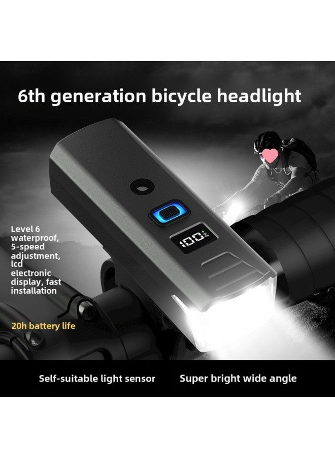 Generic Bicycle Light Night Riding Headlight Rainproof USB Charging Mountain Road Children's Bicycle Light Riding Light-color:Mq02 800 Lumens Headlight + Q11s Brake Sensor Tail Light (double.. - Image 3