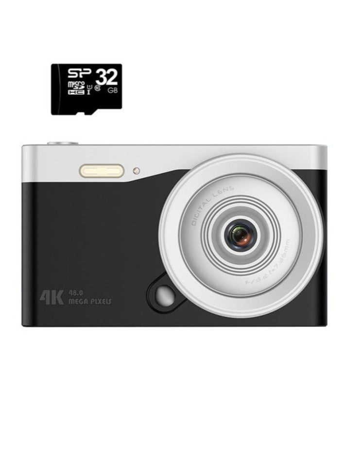 ASIV Beginner Digital Camera - 50MP HD, 4K Recording, 16x Zoom, Stabilization Feature, Ideal for Teens and Kids, Includes 32GB SD Card - Image 1