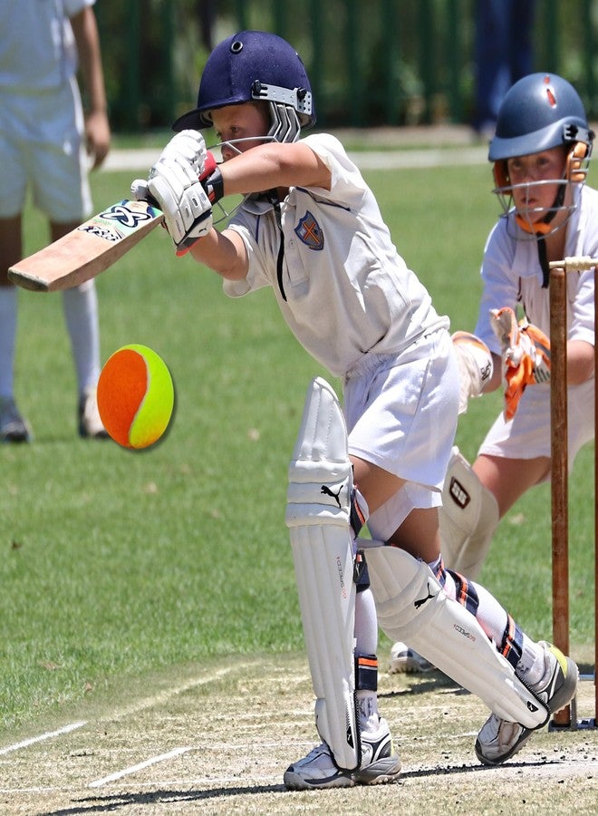 ساميلي كرات تدريب الكريكيت والتنس من ساميلي - كرات مطاطية ناعمة ومرنة وعالية الجودة وخالية من الضغط للشباب والمبتدئين، مثالية لتدريب الكريكيت والتنس على العشب - (عبوة من 6 كرات) - Image 2