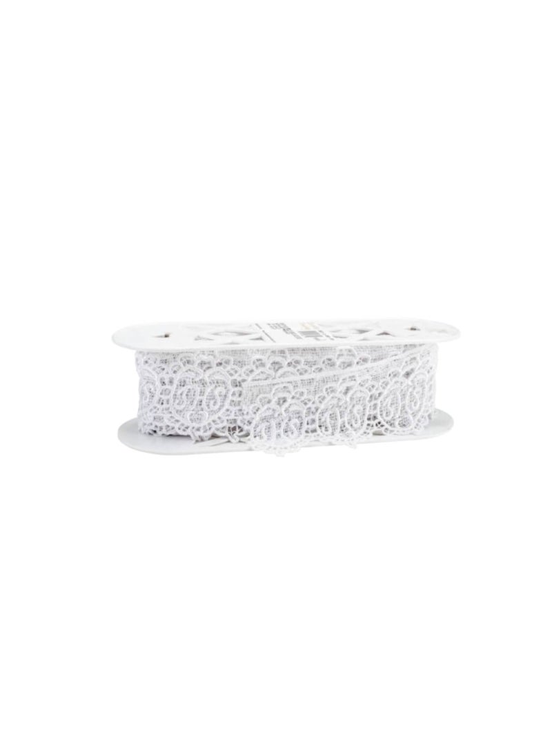 Abstract Edge Venice Lace Trim 3-1/8in White - Image 3