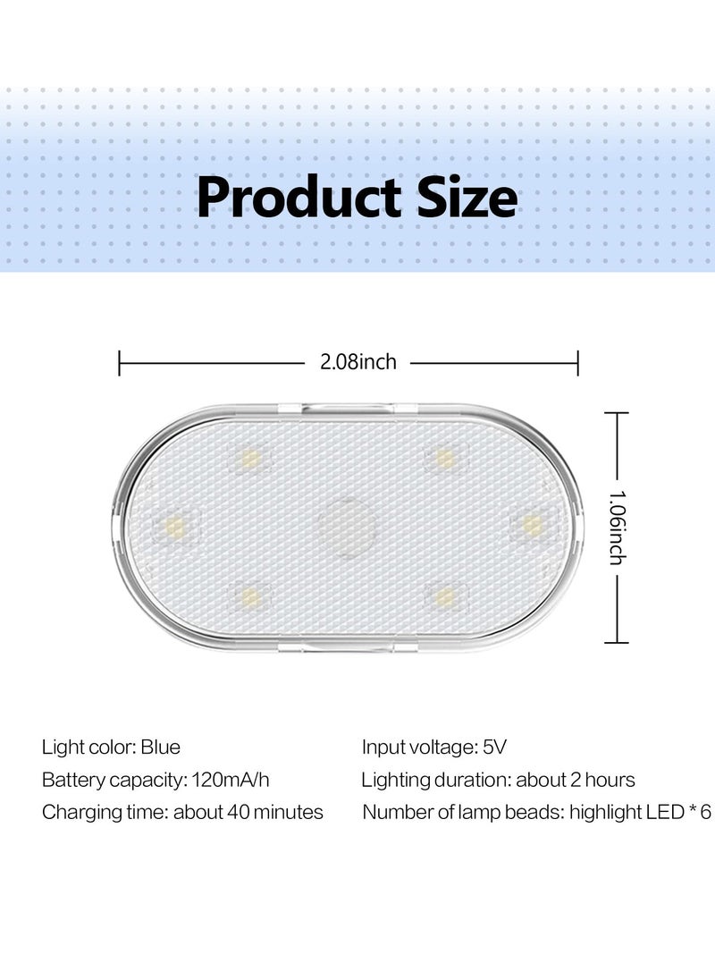Generic - Portable Car LED Interior Lights, USB Rechargeable Touch Light with 6 Bright Beads for Emergency Use, Compact Design in Purple - Image 1