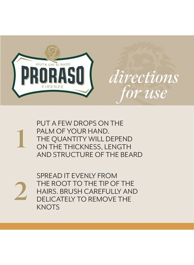 proraso زيت لحية للرجال لترويض وتنعيم وتكييف شعر اللحية - خشب وتوابل، 1 أونصة سائلة (عبوة من 1) - Image 3