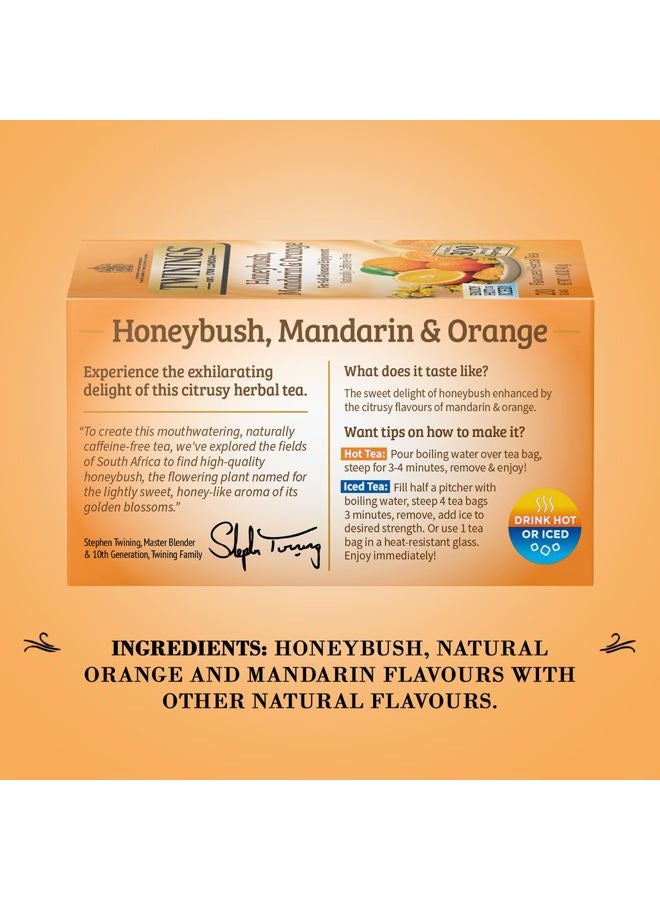 Twinings Honeybush Mandarin & Orange Herbal Tea - Naturally Caffeine-Free Tea Bags Individually Wrapped, 20 Count - Image 4