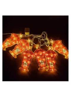 Generic Ramadan rope of warm white luminous plasma lanterns, for a pleasant Ramadan atmosphere (mr-12) (x-2)  - Image 1
