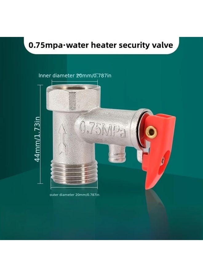 Brass 0 75Mpa Pressure Safety Valve With Automatic Check Function For Water Heater - Image 1