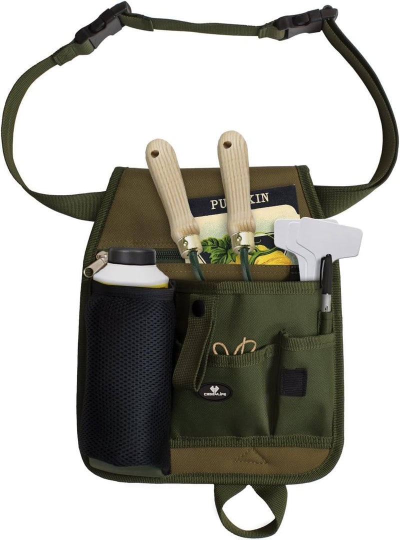 Case4Life Handy Organizer Garden Tool Pouch - Unisex Utility Belt Apron for Gardening Gifts, Plumbing, Florists, Woodwork, DIY - with Multiple Pockets for Hand Tools & Adjustable Waist Belt - Image 1