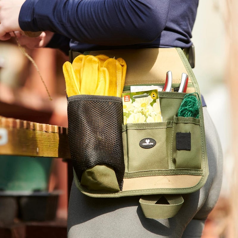 Case4Life Handy Organizer Garden Tool Pouch - Unisex Utility Belt Apron for Gardening Gifts, Plumbing, Florists, Woodwork, DIY - with Multiple Pockets for Hand Tools & Adjustable Waist Belt - Image 3