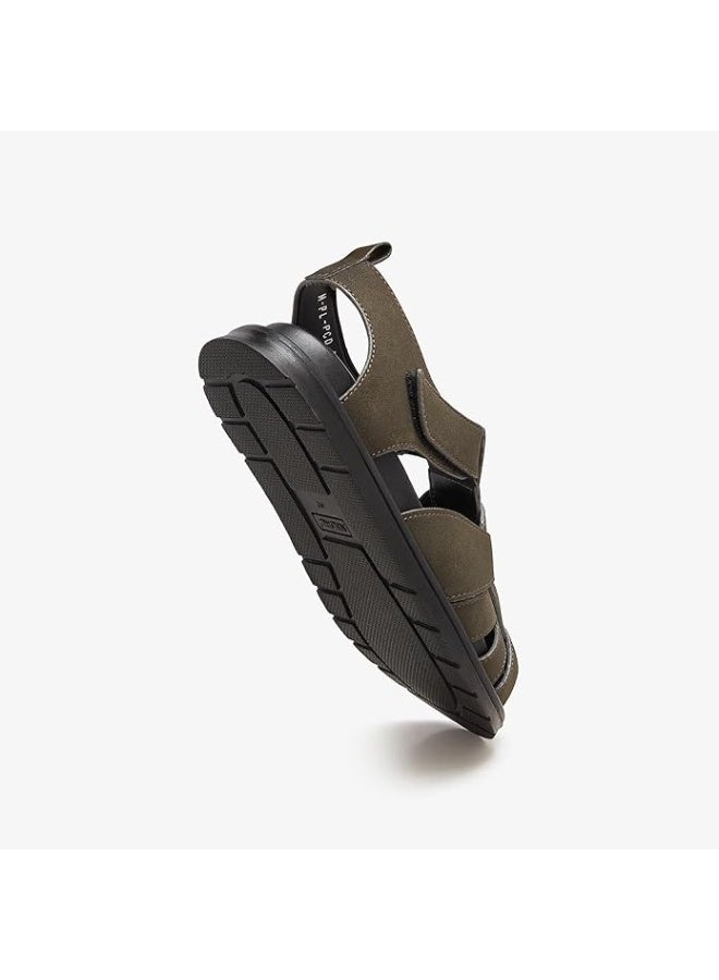 نديور صنادل الصياد الكلاسيكية للرجال من NDURE | جلد صناعي متين | نعل داخلي من رغوة كلاود | نعل خارجي مقاوم للانزلاق من البولي يوريثان | مقدمة أصابع مستديرة | خفيفة الوزن وراحة يومية - Image 5