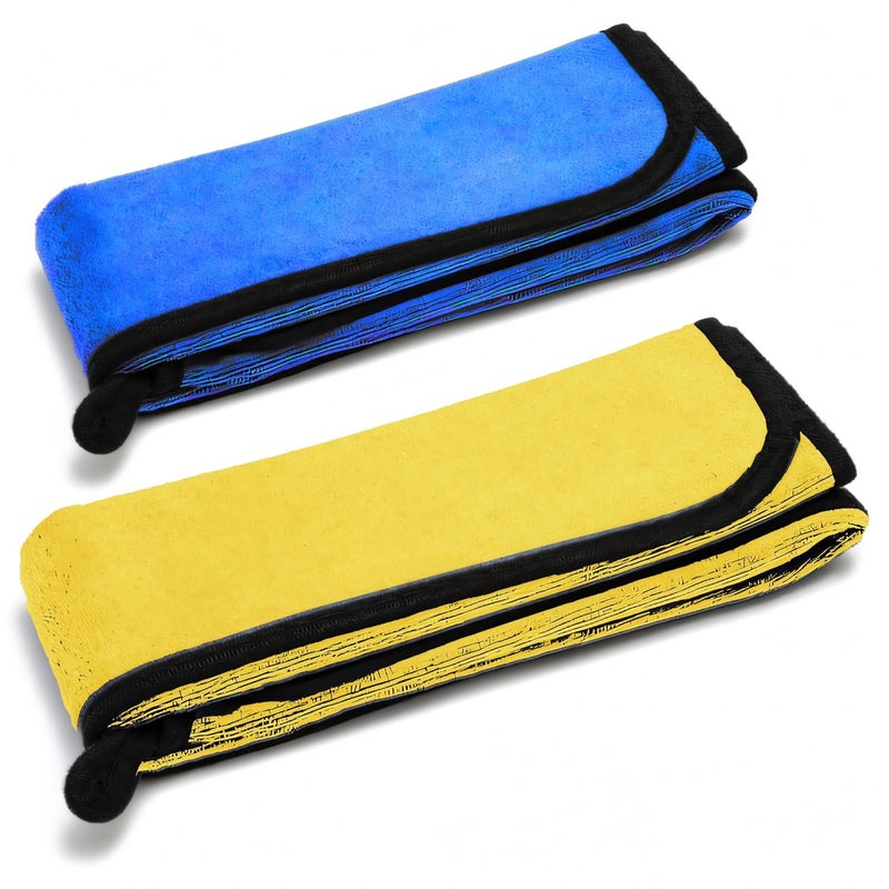 MIORAH Microfiber Cleaning Cloth for Car & Home | Ultra Soft Dusting & Glass Cleaning Cloth – Lint-Free & Reusable (35x75cm-2Pc) - Image 1