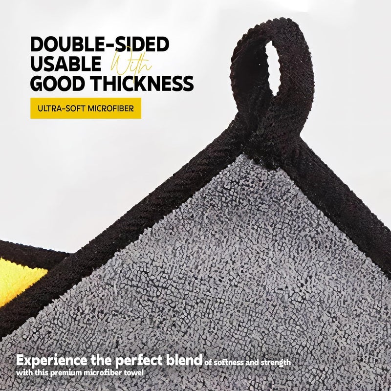 MIORAH Microfiber Cleaning Cloth for Car & Home | Ultra Soft Dusting & Glass Cleaning Cloth – Lint-Free & Reusable (35x75cm-2Pc) - Image 4