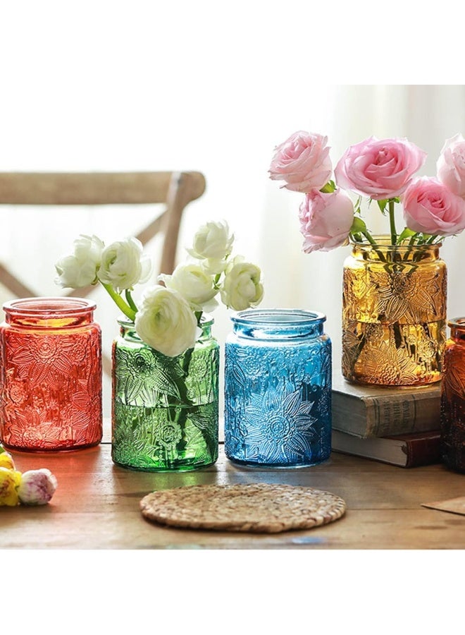 Vintage Glass Jar, Sunflower Storage Jar, 23.7 FL OZ Glass Jar with Solid  Lid, Glass Food Storage Canister for Kitchen, Laundry Detergent, Coffee, Candy Jar Cute Jar - Image 4