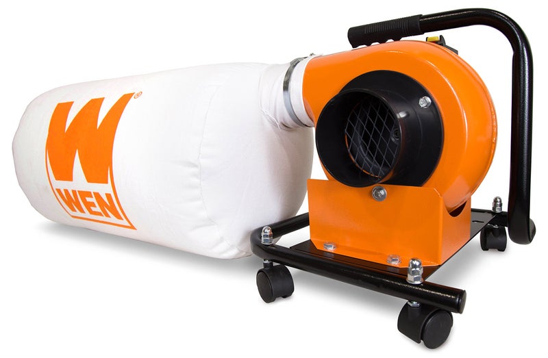 WEN Woodworking Dust Collector, 5.7-Amp Motor with 12-Gallon Bag, Mobile Base, and Optional Wall Mount (DC3401) - Image 2