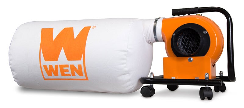 WEN Woodworking Dust Collector, 5.7-Amp Motor with 12-Gallon Bag, Mobile Base, and Optional Wall Mount (DC3401) - Image 1