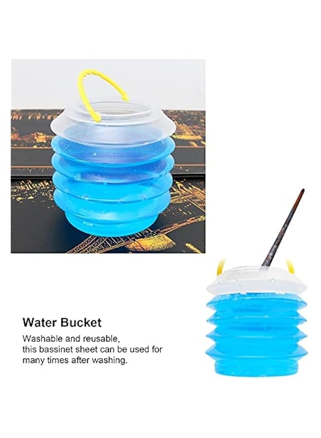 Generic Paint Brush Washer Cleaner, Collapsible Artist Brush Cleaning Bucket Watercolor Paint Brush Water Barrel for Acrylic Oil Watercolor Painting(S) - Image 2