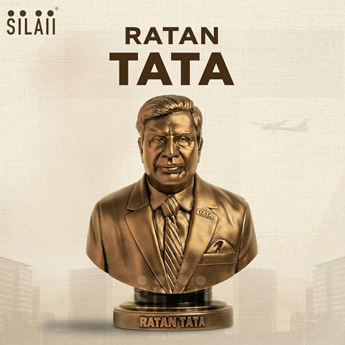 SILAII Ratan Tata Sculpture - 5 Inch Antique Bronze Finish - Handcrafted Iconic Leader Statue for Home Decor, Office Desk, Gift for Followers of Ratan Tata (5 Inch) - Image 3