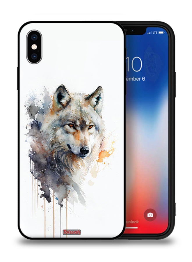 Tolwak Apple iPhone XS Protective Case Wolf Abstract Art - Image 1