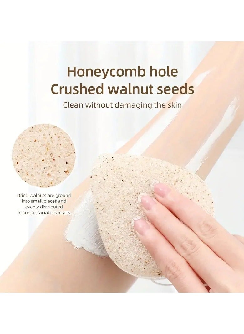 ORiTi 1pc Facial Sponge For Deep Cleansing & Gentle Exfoliating - Konjac Material Exfoliating Pads For Removing Dead Skin, Dirt And Makeup - Bathroom Accessories - Image 2