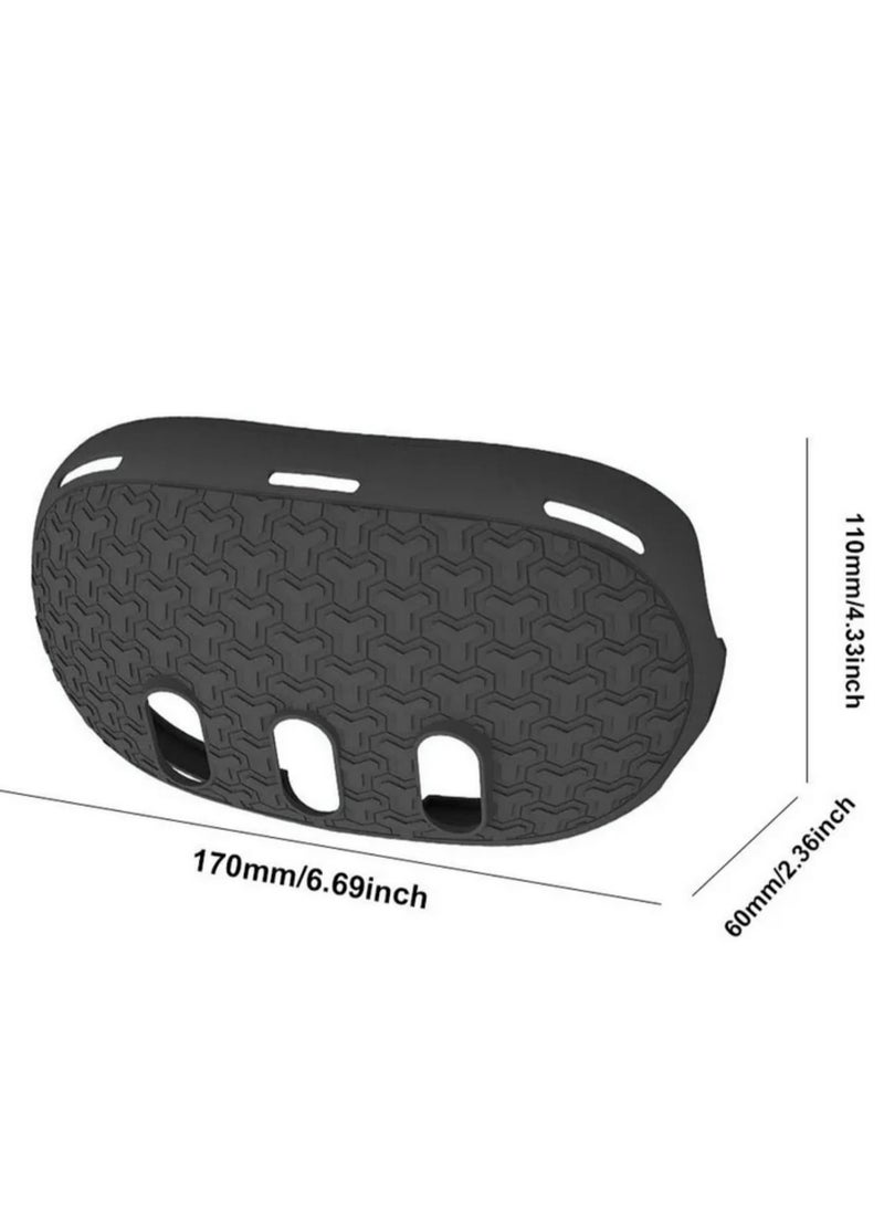 غلاف سيليكون واقي لحاسوب Meta Quest 3 VR، غطاء للرأس والوجه، وسادة عين، مقابض، أزرار، إكسسوارات VR باللون الأسود - Image 5