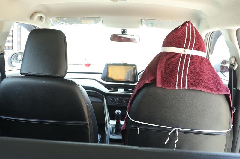 DANSHREE All car seat Towel ALLOFFICE Chair Towel with Tie Knot 550 GSM Pack of 1 Original Product AS PER Picture Shown Marron - Image 2