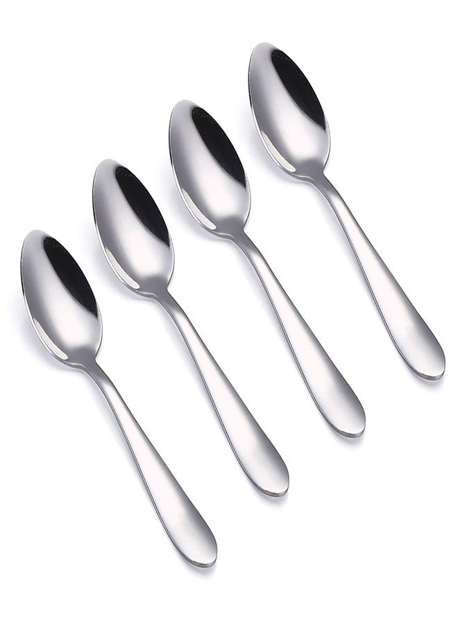 VANRA 4-Piece Children Spoons Stainless Steel Kids Dinner Spoons Child Silver Cutlery Set 5.6-inch (4 spoons) - Image 1