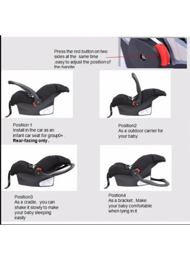 SMART HOME Portable baby car seat including soft body with comfortable 5-point harness with cradle and washable from birth to 15 months - Image 5