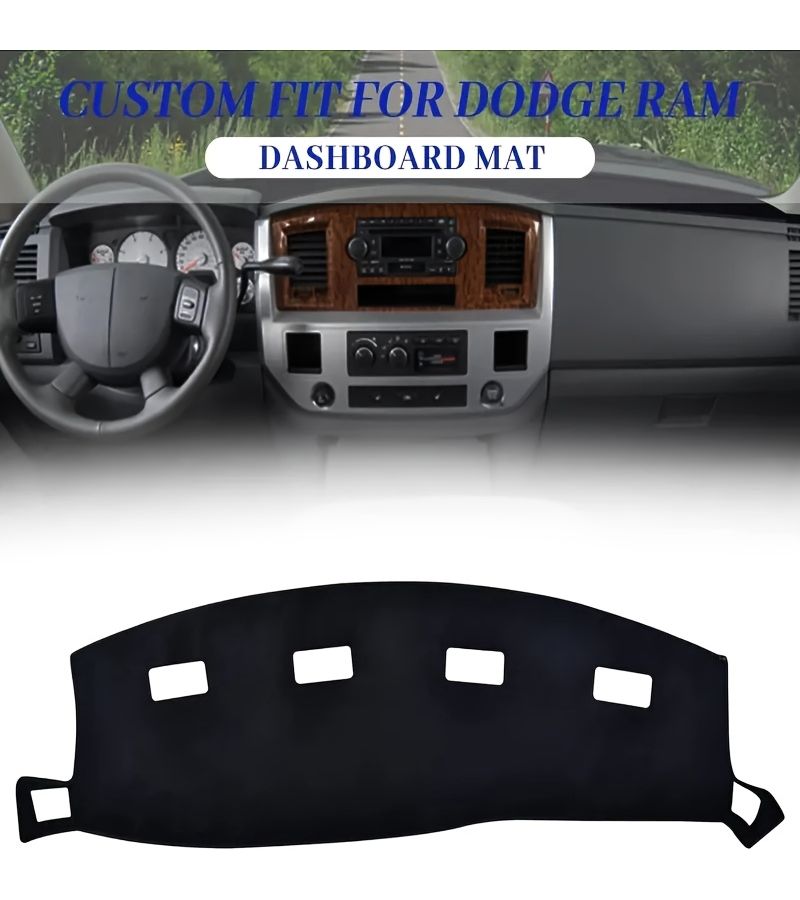 Dashboard Cover Compatible With Dodge RAM 1500 2500 3500 Models 1998 2001 Black - Image 4