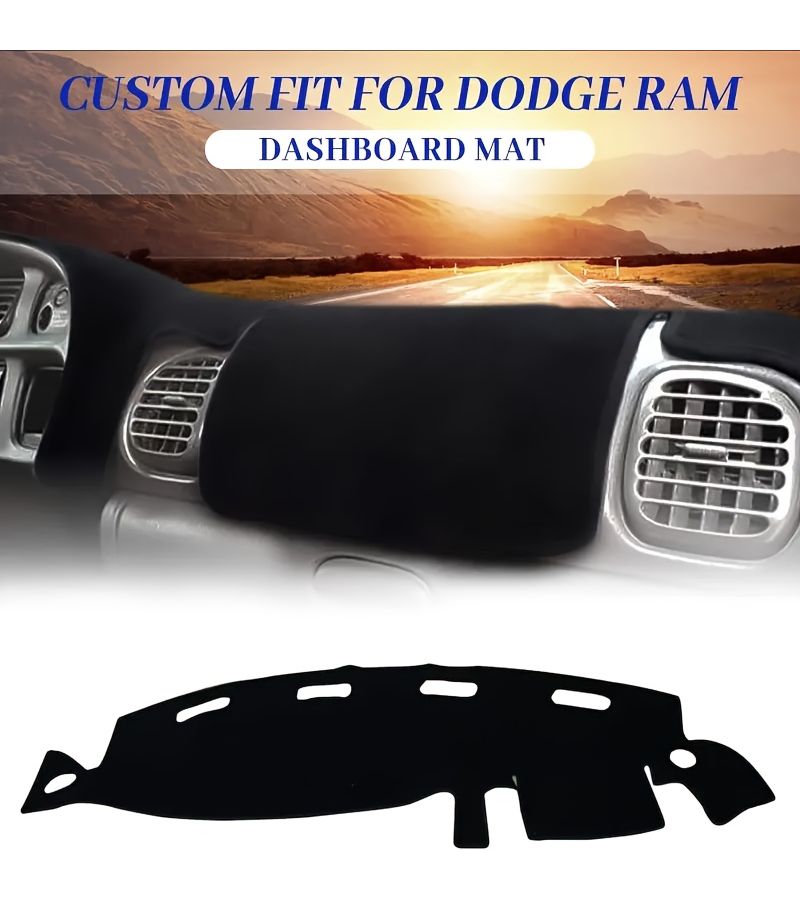 Dashboard Cover Compatible With Dodge RAM 1500 2500 3500 Models 1998 2001 Black - Image 3