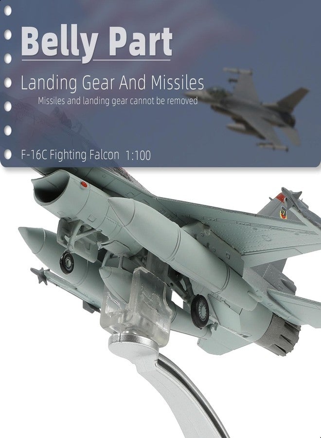 NUOTIE 1/100 F-16C Fighting Falcon Fighter Model Metal DieCast Aircraft Jet Kit Fighter Plane Model Military Airplane for Collection and Gift - Image 5
