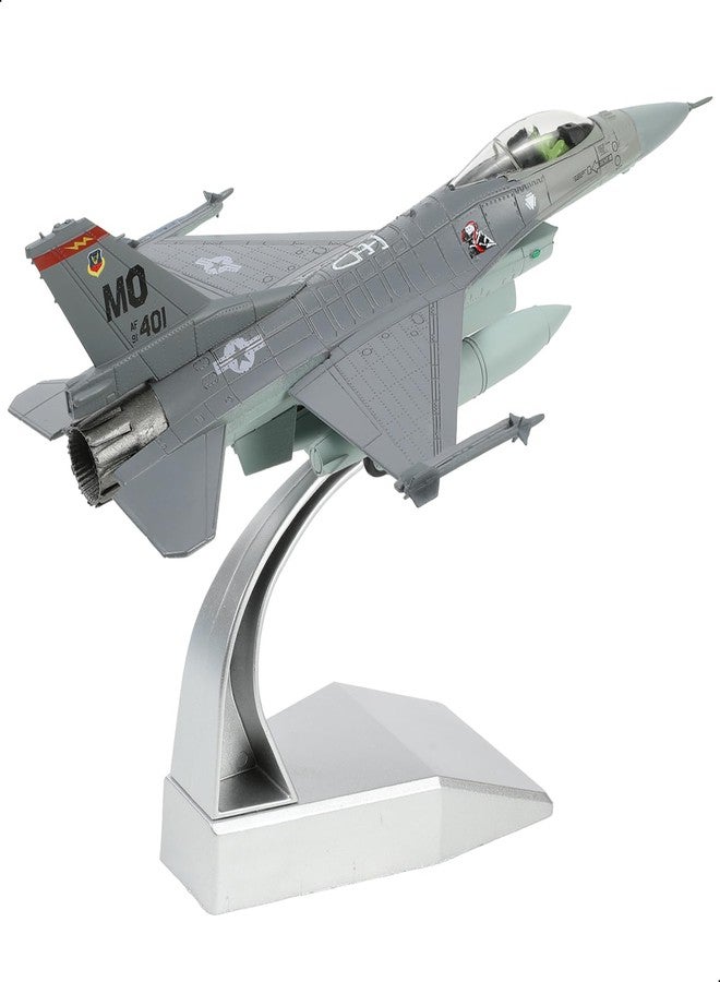 NUOTIE 1/100 F-16C Fighting Falcon Fighter Model Metal DieCast Aircraft Jet Kit Fighter Plane Model Military Airplane for Collection and Gift - Image 1