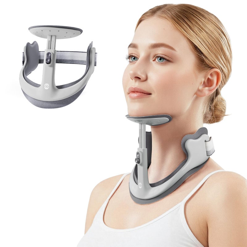 Owlprince Posture Corrector for Neck & Cervical Spine Alignment - 360Â° Adjustable Neck Collar with 28 Levels, Memory Foam Support for Pain Relief, Tech Neck, Hump & Forward Head Posture - Image 1