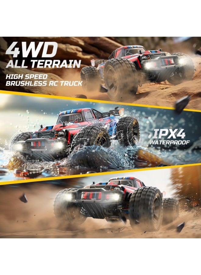 DEERC Remote Controlled Car 1:10 Scale Fast Brushless, 4WD 60+ KM/H High Speed, 2.4Ghz Off-Road RC Crawler 40+ Minutes Playtime - Image 4