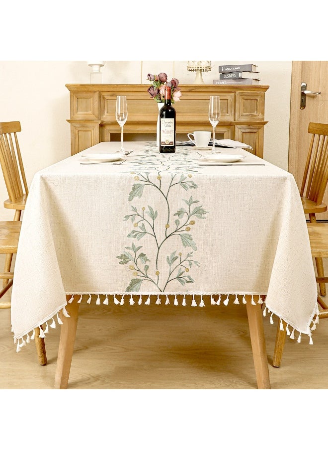 Table Cloth for Dining Table, Tassel Wrinkle Free Table Cover, Outdoor Table Cloth, Rectangle Tablecloth for Kitchen Dining Party White - pzsku/Z134E32DDE0E894941C4FZ/45/_/1741069733/8064ab4e-20e9-46f6-baf7-597d25173dbf