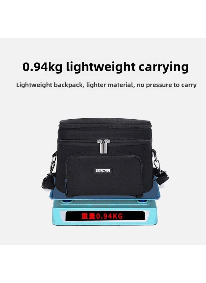 Generic - Cwatcun Hong Kong Shoulder Camera Bag Canvas Water-repellent Large Capacity Backpack SLR Set Camera Backpack-Color:Cw+d30+black (1 Machine, 2 Mirrors + One Pack For Dual Use + Upper And Lower Compartments + Water-repellent And Anti-collision + Lifetime Warranty) - Image 1
