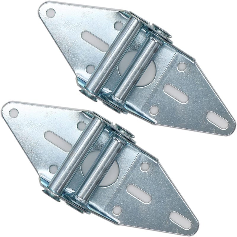 Wulankd 2 Packs Garage Door Hinges #2 with Galvanized Finish - Heavy Duty 14 Gauge Steel, Suitable for Residential/Light Commercial Garage Door Replacement - Image 1