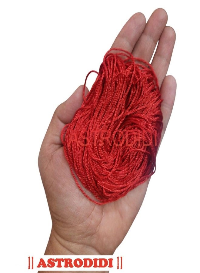 ASTRODIDI Religious Red Sacred Thread Laal Silk Dhaga Raksha Sutra | Lal Color ka Dhaga Perfect For Puja and Religious Purpose and Bracelet Jewelery Making, Arts And Crafts Etc (Lengh Approx 30 Meter) - Image 4