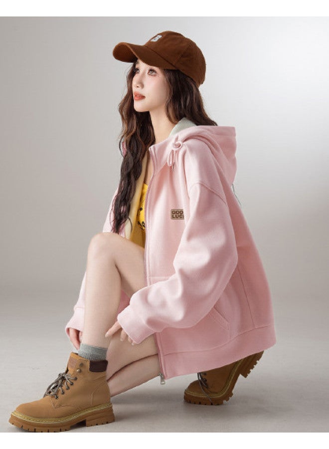 Flying in the snow Women's Jacket 2025 New Arrival Autumn Winter Casual Comfortable Korean Style Lazy Loose Cardigan Top - Image 1
