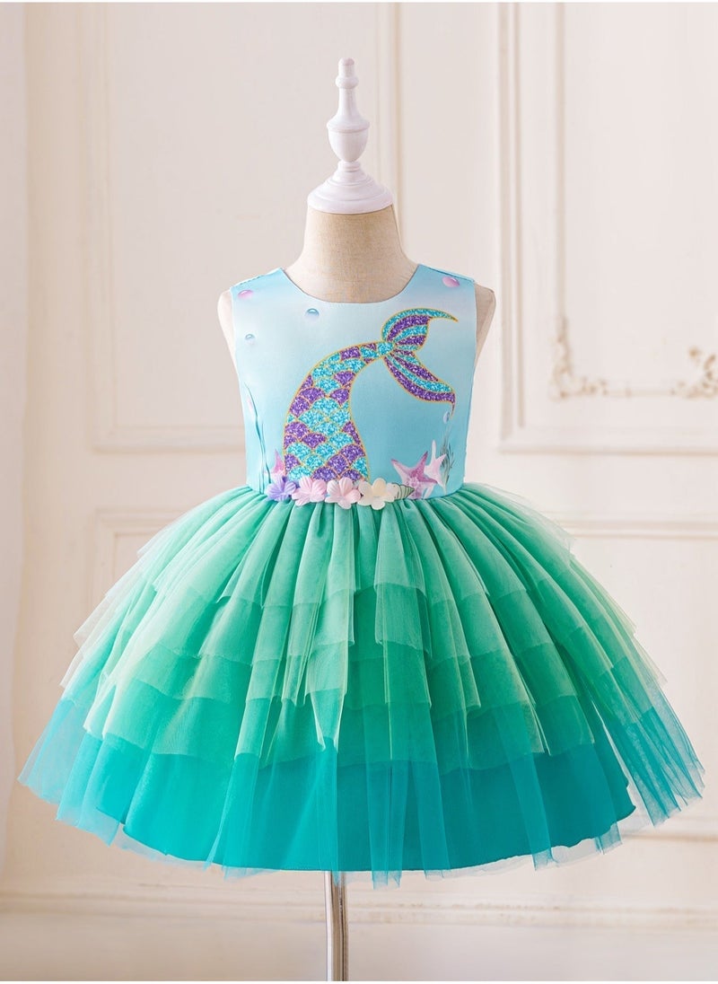 D'Daniela Mermaid Tulle Dress - Image 1