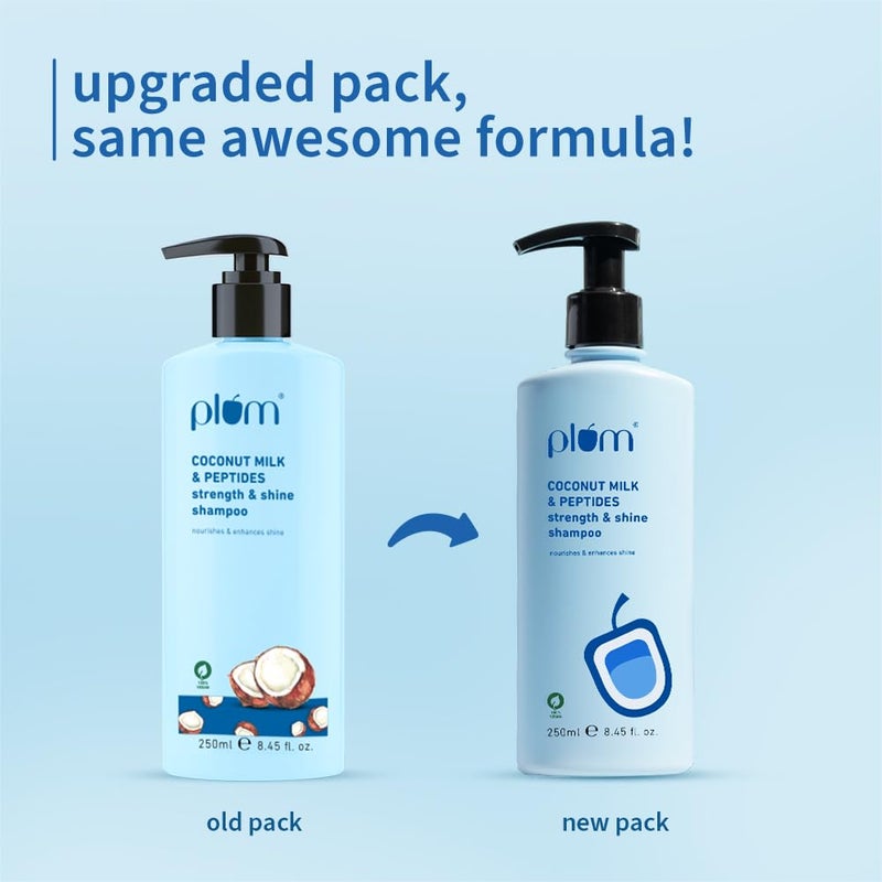 Plum Coconut Milk & Peptides Strength & Shine Shampoo | 500 ml | Full - Size - Image 2